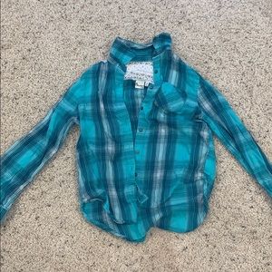 Blue/ light blue flannel